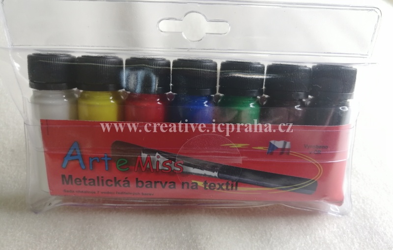 ArteMiss sada metal.barev na textil - 7x12g 